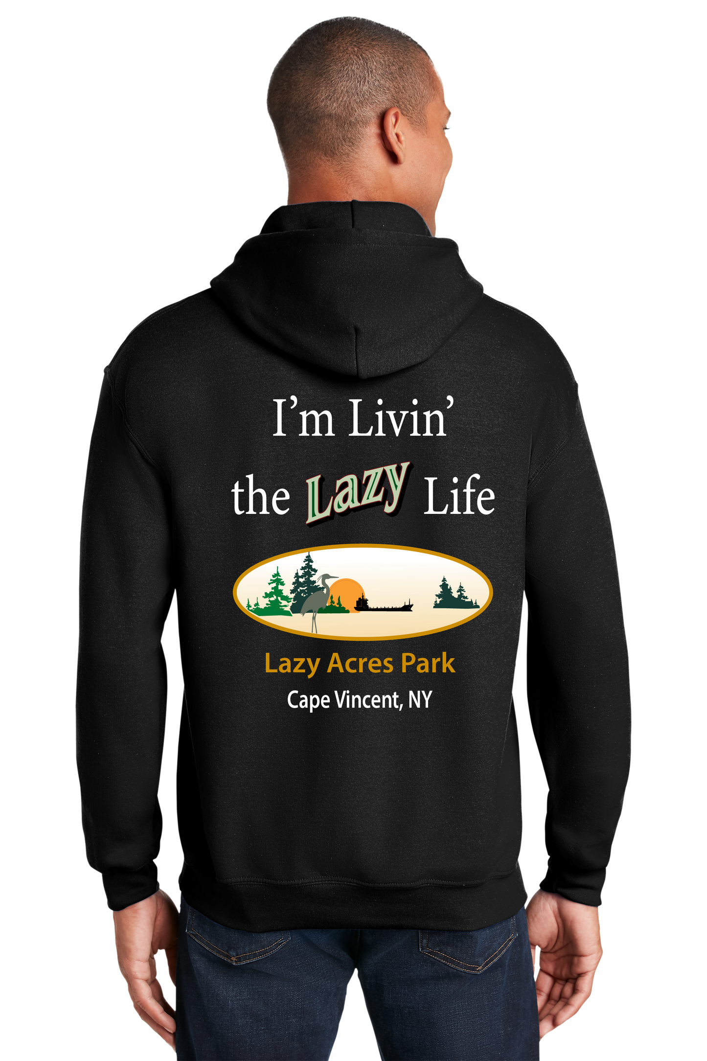 Lazy Acres Livin' Full-Zip Hooded Sweatshirt